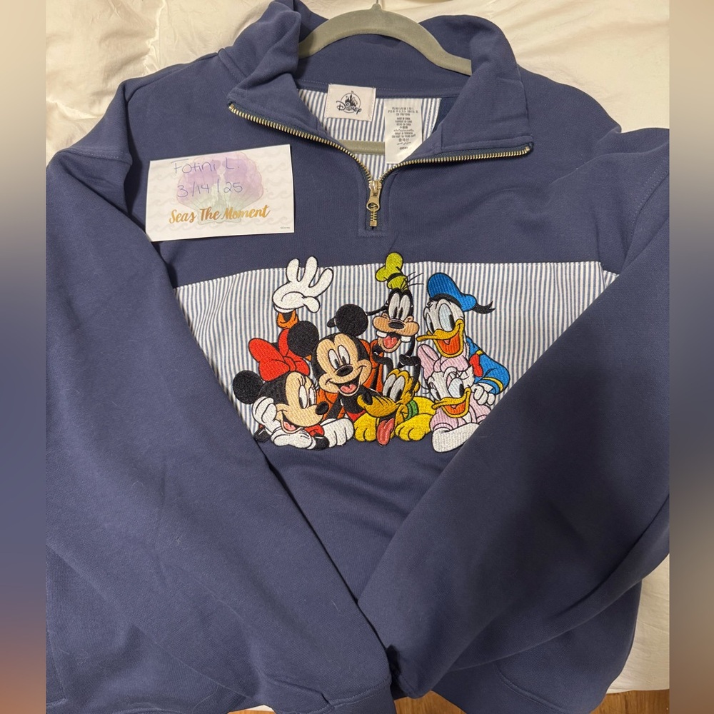 NWOT Disney Character Navy Pullover